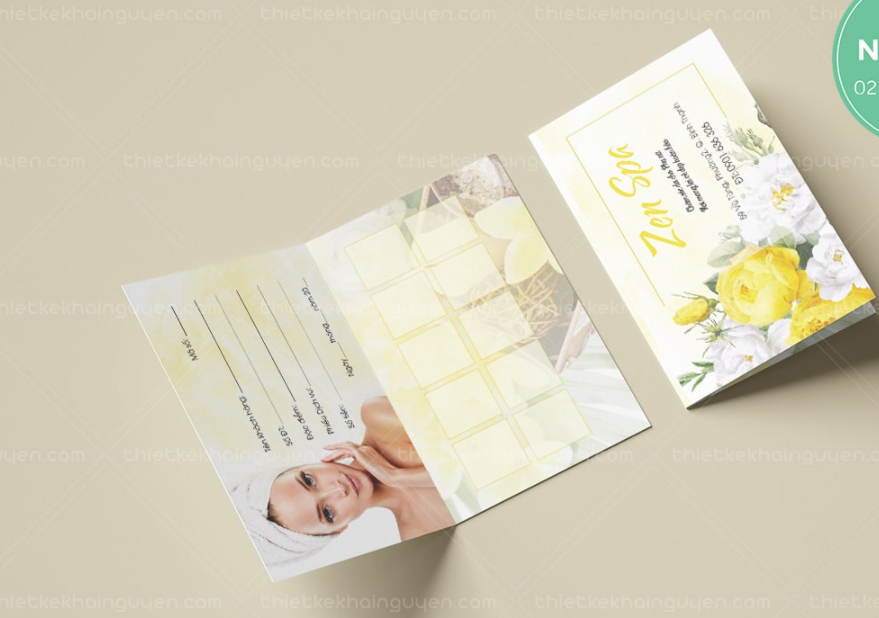 Mẫu thẻ liệu trình spa chuẩn