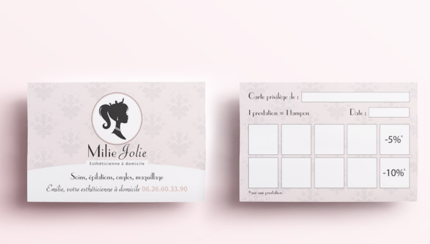 Mẫu card liệu trình spa