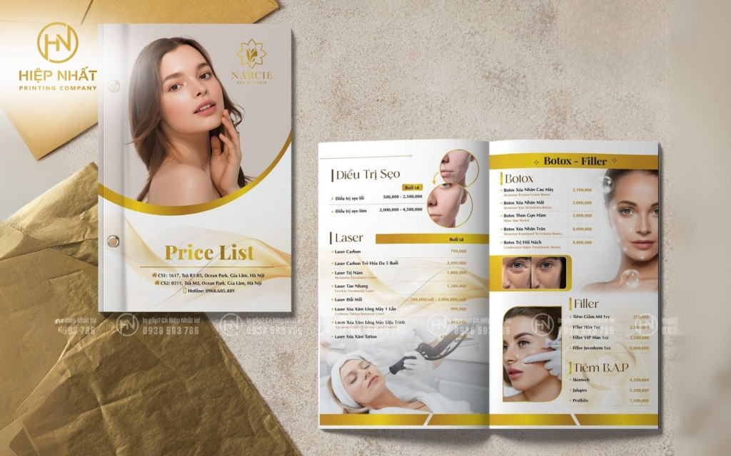 Menu spa gấp đôi