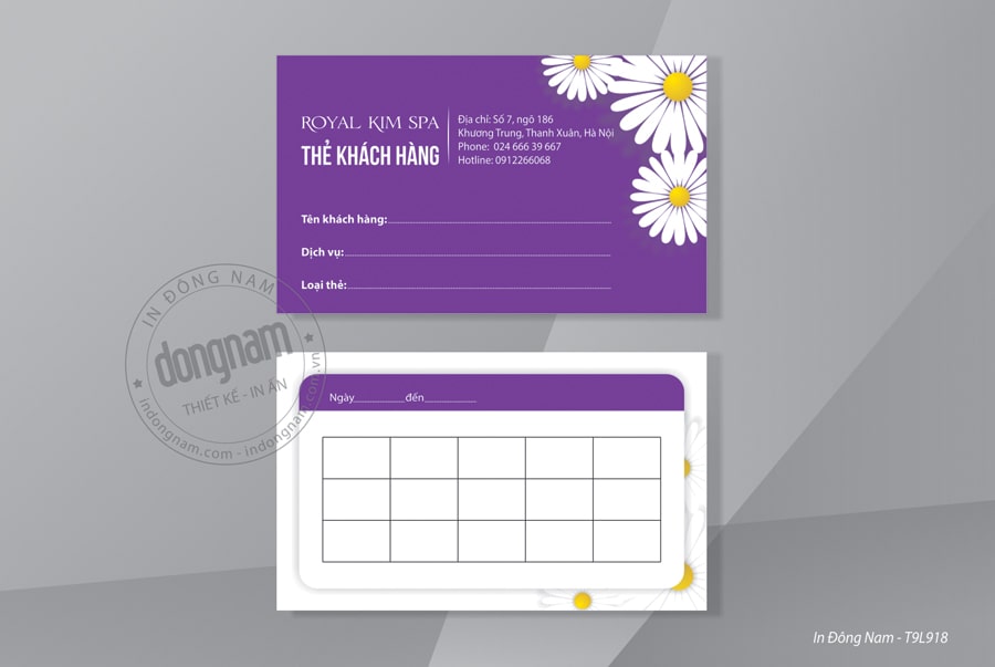 47+ Mẫu thẻ dịch vụ spa đẹp gồm thẻ liệu trình, tính điểm, thẻ hội viên
