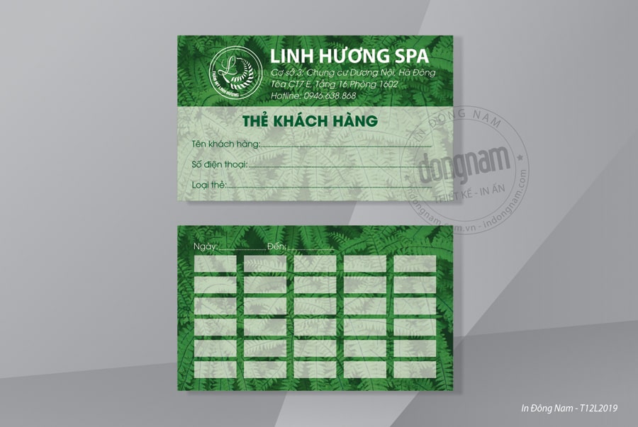 47+ Mẫu thẻ dịch vụ spa đẹp gồm thẻ liệu trình, tính điểm, thẻ hội viên