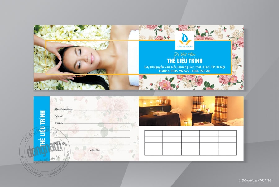 47+ Mẫu thẻ dịch vụ spa đẹp gồm thẻ liệu trình, tính điểm, thẻ hội viên