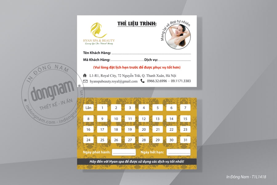 47+ Mẫu thẻ dịch vụ spa đẹp gồm thẻ liệu trình, tính điểm, thẻ hội viên