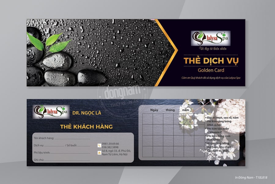 47+ Mẫu thẻ dịch vụ spa đẹp gồm thẻ liệu trình, tính điểm, thẻ hội viên