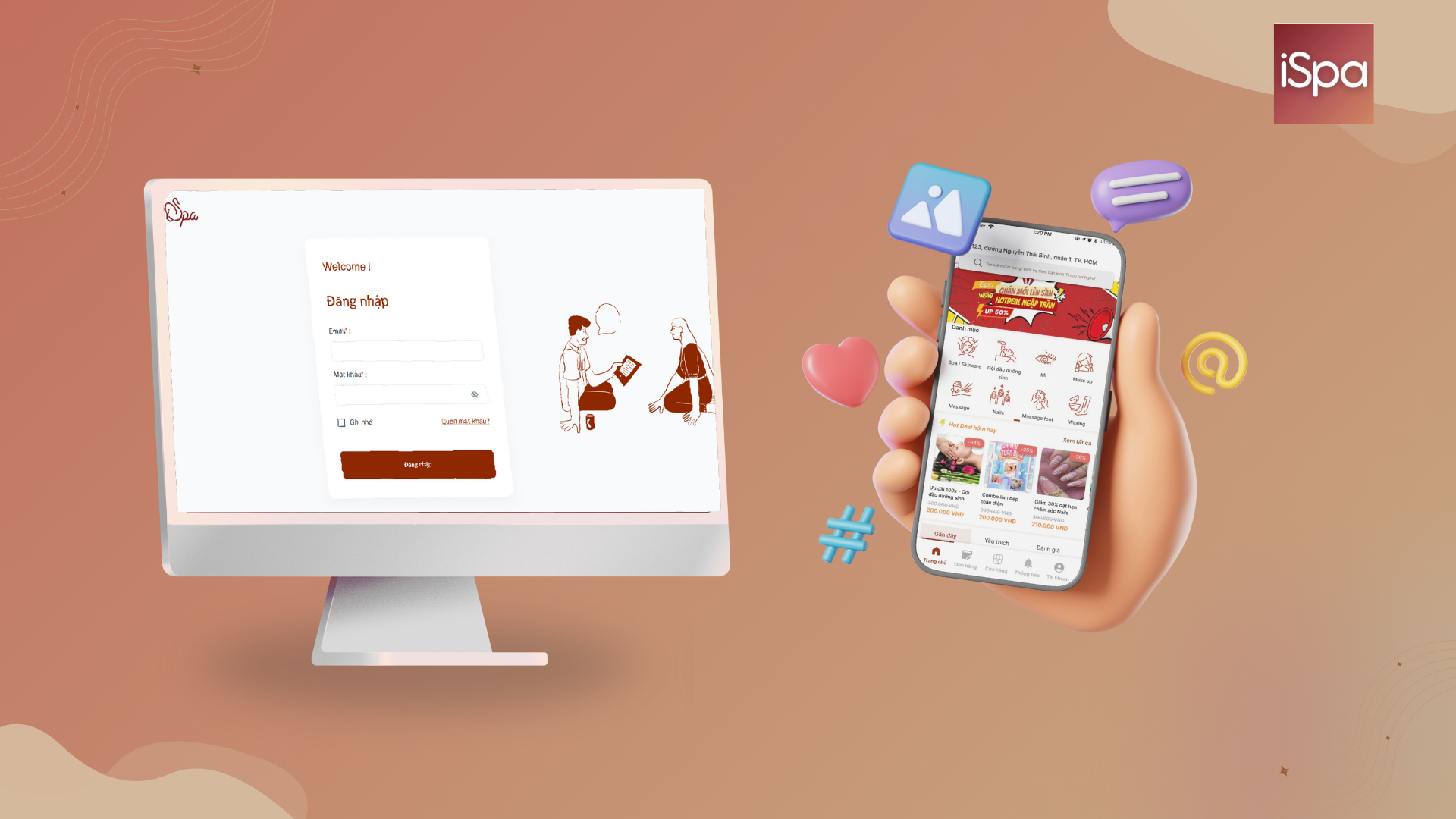 Ứng dụng iSpa - nền tảng đặt lịch spa toàn diện