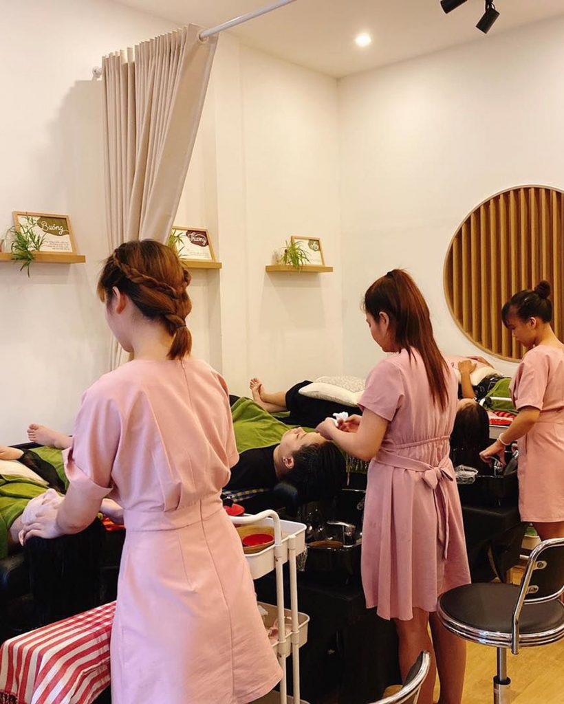 Hình ảnh thiết kế spa gội đầu dưỡng sinh sang trọng